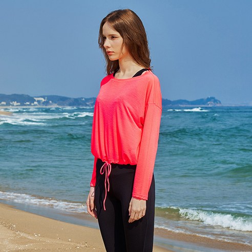 여성비치웨어 커버업 티셔츠 YAWe5258