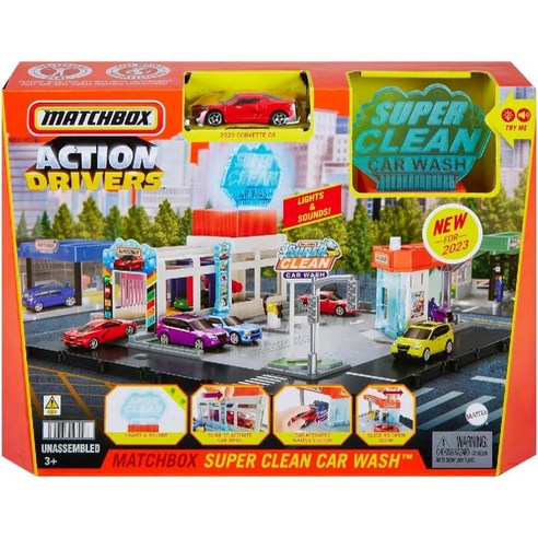 MATCHBOX 매치박스 자동차 세차장 HNJ54 미니카 슈퍼카 주차장 주유소 작동 완구 - 자동차/버스 | 쿠팡
