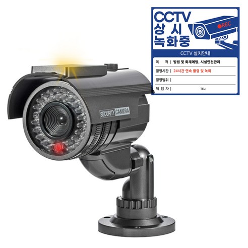 다감컴퍼니 모형 CCTV 가짜 CCTV 태양열 방수 적외선(IR) 카메라, 1개