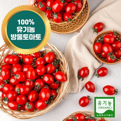 100% 유기농 전남나주 대추방울토마토 저탄소인증 백화점납품 해외수출명품 프리미엄 선물용 로얄과, 1개, 유기농(2kg)