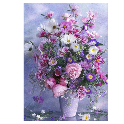 장미 데이지 해바라기 백합 모란 화초 보석십자수 DIY 키트 40*50cm 17종, 013