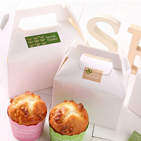 [렛츠베이킹] 화이트 대 조각케익상자, 10개 조각케이크상자