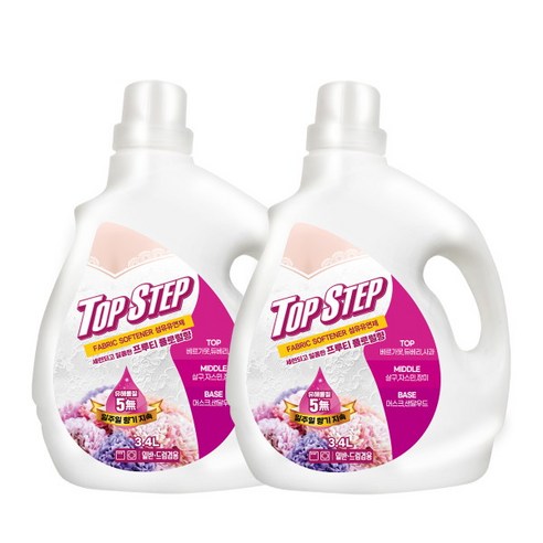 탑스텝 섬유유연제 프루티플로럴 본품, 1100ml, 2개