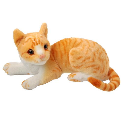 스토리원 리얼 고양이 인형, 치즈(눕냥), 30cm, 1개