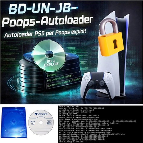 PS5 탈옥 PS5-bd-jb-autoloader-v1.5.0-af33e73 블루레이 디스크 버바팀 25GB, 벌크포장, 1개, PS5-bdjb-autoloader-v1.5.0-af3