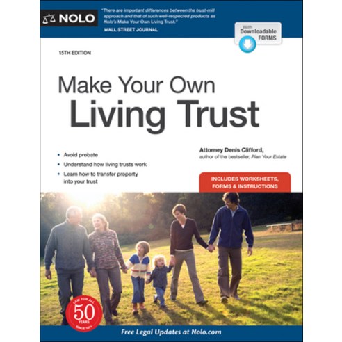 Make Your Own Living Trust Paperback, NOLO, English, 9781413328400
