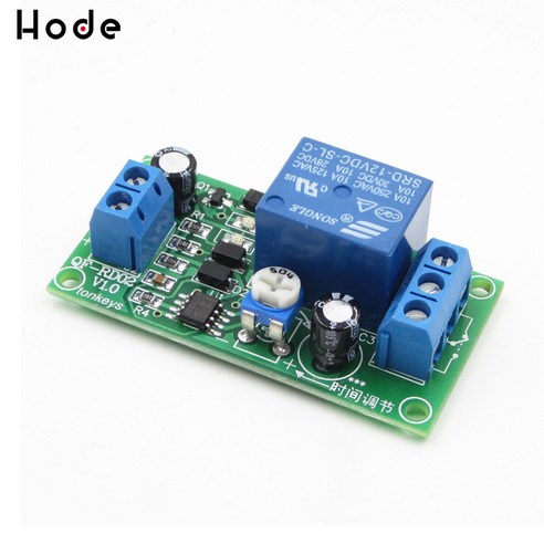 NE555 트리거 타이머 스위치 지연 연결 모듈 가변 시간 릴레이 DC 12V 10A LED 표시기 보드 포함