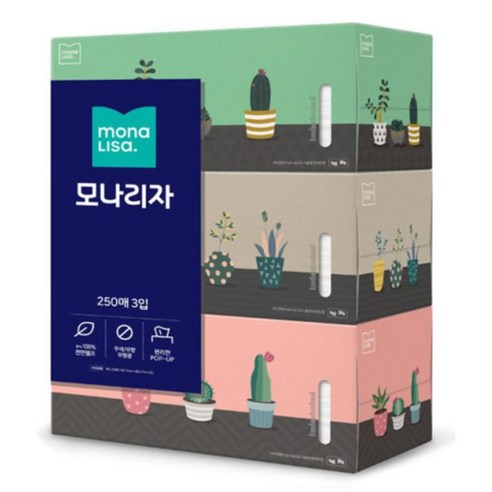 모나리자 각티슈 250매 3입, 3개