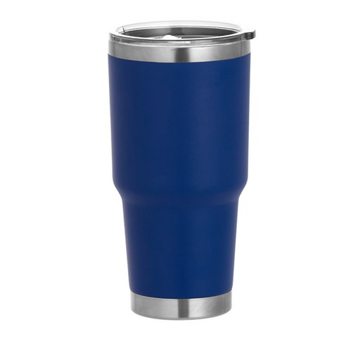 30oz 스테인리스강 자동차 컵 야외 보온 냉동 맥주 컵 휴대용 차 얼음 컵, 청색, 30OZ/-900ML