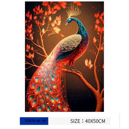 [YH JOJO] 액자 보석십자수 캔버스형 3D DIY 키트 40 x 50 cm, 1세트, SD876-05-40