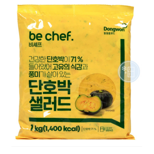 동원 비셰프 단호박 샐러드 1kg 간편 냉장 야채 호박 샐러드, 3개, 1kg