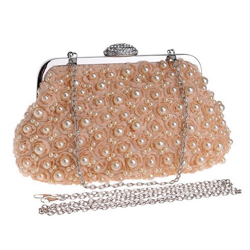 골치 아픈 여성 클러치 파티 웨딩 체인 숄더 핸드백 다이아몬드 금속 로즈 빈티지 이브닝 가방