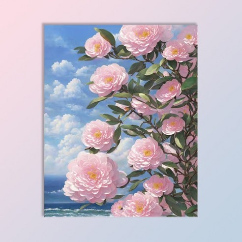 votgl diy페인팅 피포페인팅 명화그리기 그림그리기유화그리기세트40 x 50cm, 0042로즈, 1개