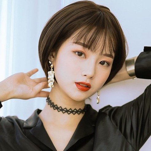 가발매니아 리프컷 26cm 더 썸 위그 통가발 숏컷 짧은머리 남자 (하이소프트사), 내츄럴블랙