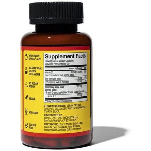 브래그 사과초 캡슐, 90정, 1개