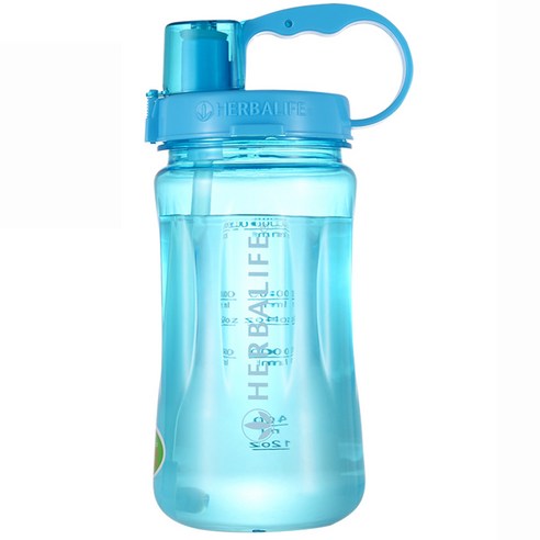 [XIG] 1000ml Herbalife 영양 스포츠 하이킹 물병 피트니스 밀짚 식품 등급 플라스틱 물병, blue 1000ml
