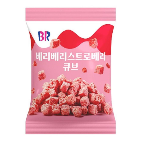 베스킨라빈스 베리베리스트로베리 큐브 52g (1Box), 20개