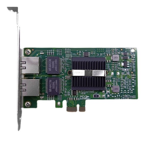 Monland 컴퓨터 네트워크 카드 Intel82576 칩 카드가 있는 데스크탑 Pci-E 듀얼 포트 지원 컨버전스 소프트 라우팅 Ros, 녹색, PCB+금속