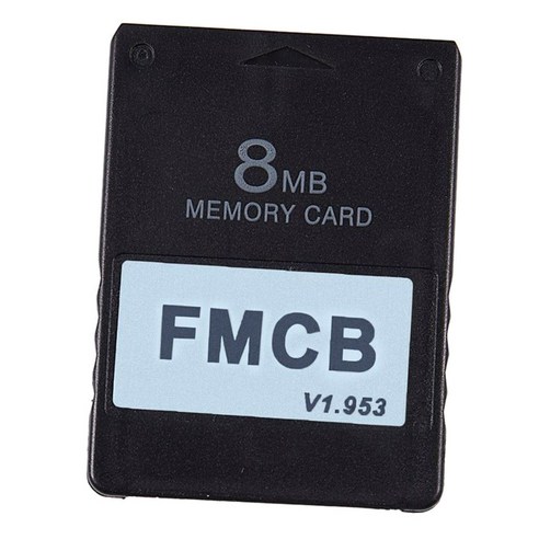 FMCB v1.953 메모리 카드 Sony PS2 Playstation 2에 적합 하드 디스크 또는 USB 디스크에서 게임 시작 교체 1조각, 4x6x0.7cm, 8MB, 플라스틱