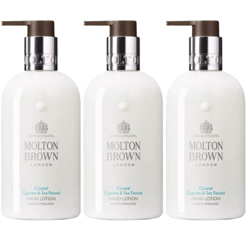 몰튼브라운 코스탈 사이프레스 & 씨 펜넬 핸드 로션, 3개, 300ml