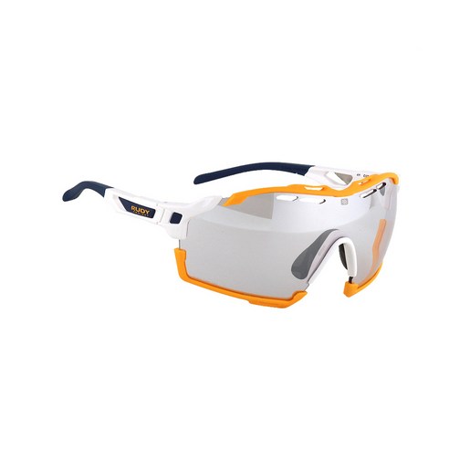 루디프로젝트 컷라인 임팩트X 포토크로믹2 변색 선글라스, 글로스 화이트-옐로우