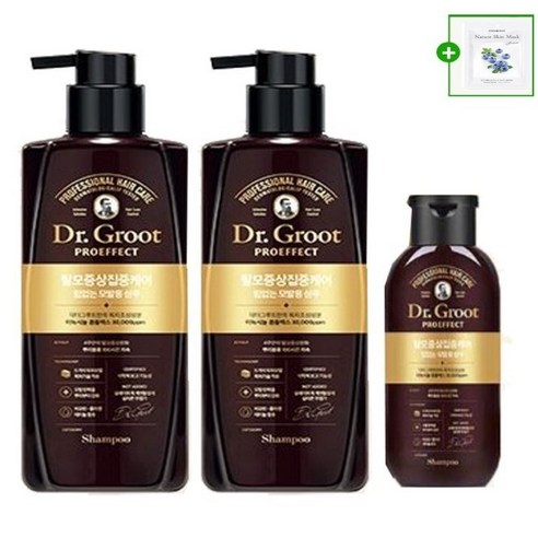 시즌3 닥터그루트 프로이펙트 미녹시놀TM3만PPM 닥터그루트 샴푸 500ml+190ml+로얄젤리팩1매, 2개