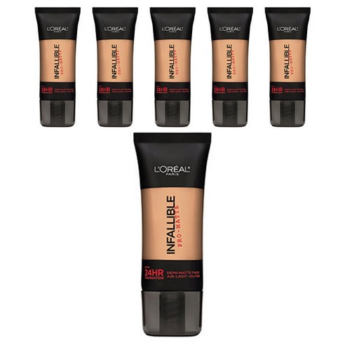 로레알파리 인팰러블 프로-매트 업 투 24HR 파운데이션, Natural Buff, 6개