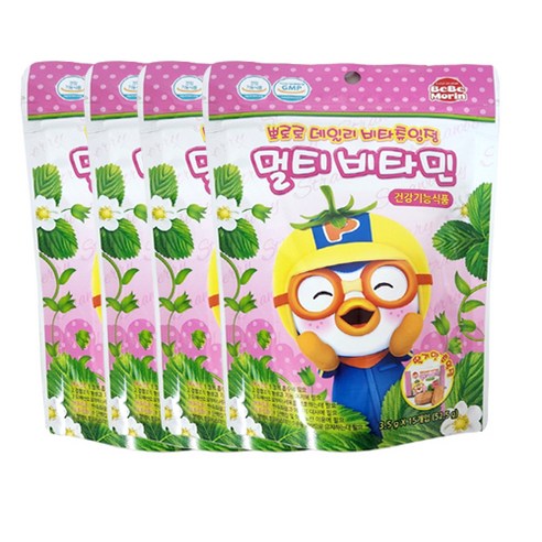 뽀로로 데일리 비타츄잉정 멀티 비타민 15정 딸기맛