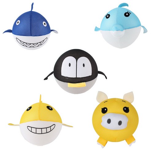 비바스포츠 메쉬 동물 탱탱볼 어린이 초등학생 소프트, 옐로우상어, 옐로우상어