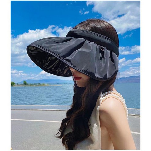 리리팝 여성 썬캡 자외선차단 와이드 챙모자