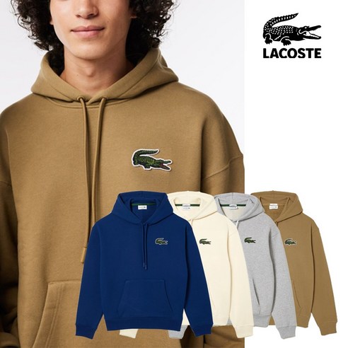 라코스테 LACOSTE 빅크록 남녀공용 후드 티셔츠