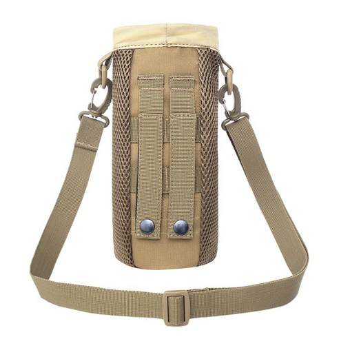 YSSHOP 전술 Molle 물 병 가방 파우치 홀더 캐리어 주전자 팩 750ml, 설명, 나일론, 카키
