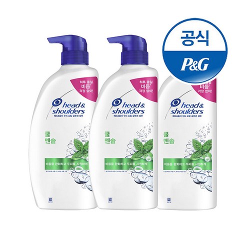 헤드앤숄더 쿨맨솔 샴푸850ml 3개, 850ml