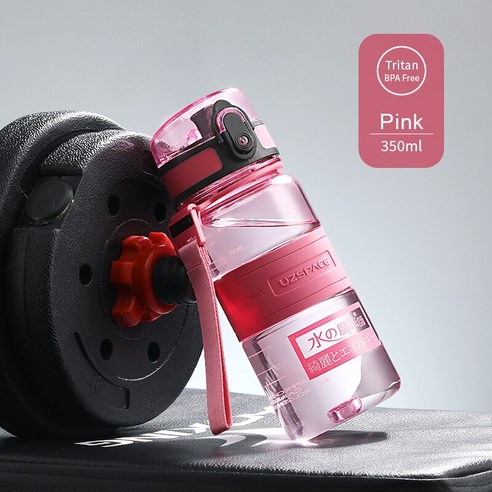[SW] 스포츠 물병 350ml 500ml 여행 Drinkware 휴대용 누출 방지 트 리 탄 플라스틱 병 BPA, 하나, 350ml Pink