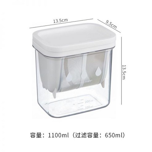 그릭요거트 꾸덕 치즈 발효기 요거트 메이커 홈메이드 일본 수입 필터 펌핑 유청 분리기 수제 그리스 거름망, 1.15리터 요거트 발효랩