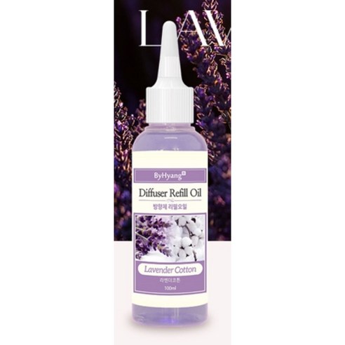 바이향 디퓨저 리필 오일, 라벤더 코튼, 100ml, 1개