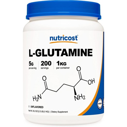 뉴트리코스트 L-글루타민 파우더 1kg 1개 1서빙 5g 200회분 L-Glutamine Powder [1 KG] [Unflavored]