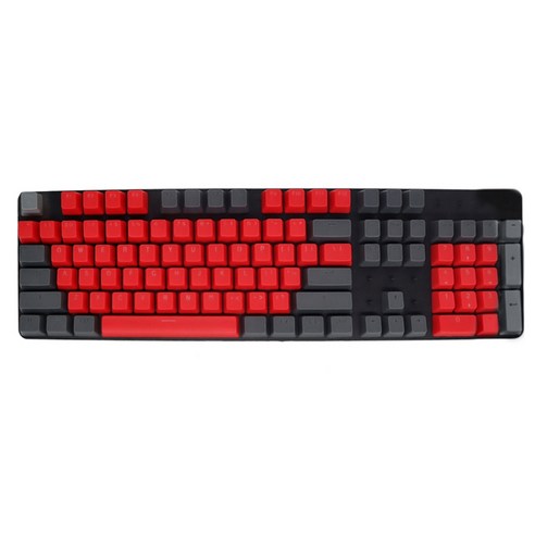 104 키 ABS 더블 컬러 백라이트 기계식 키보드 캡 Keycap for gameplayer, 빨간색 그레이