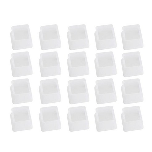 20Pack 실리콘 슬라이더 의자 다리 보호대 경재 바닥 모든 모양에 적합, W 빅스퀘어, 설명으로, 고무