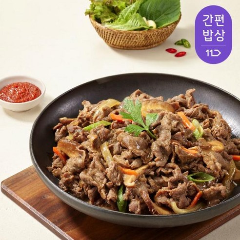 [신세계푸드] 올반 숙성 소불고기 180g x 3팩 외 7종 (떡갈비/동그랑땡/육전/메밀전병/치킨텐더/너겟), 노란옷을입은우리돼지육전 1.05kg x 1팩