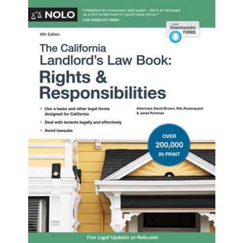 The California Landlord''s Law Book: Rights & Responsibilities Paperback, NOLO