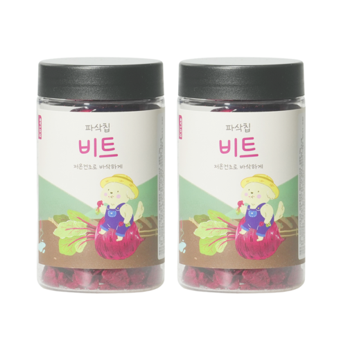 댕댕이연구소 강아지 디디랩 파삭칩 저온건조 과일 채소 간식, 2개, 50g, 비트