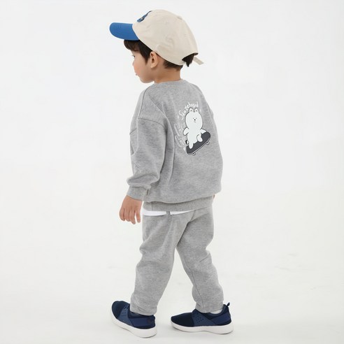 키즈꼬모 아동용 톰보이 상하복 세트 9호, 사이즈, 그레이, 그레이 섬네일