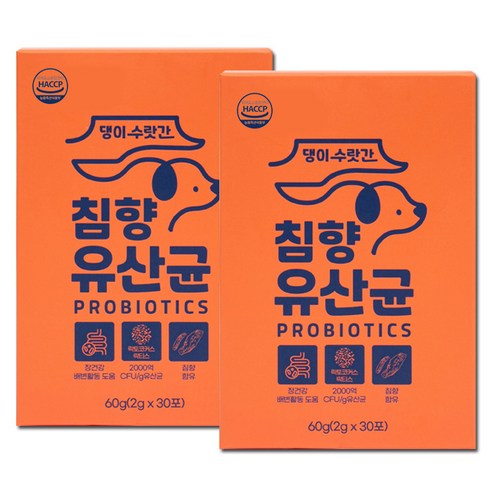 댕이수랏간 강아지 침향 유산균/ 구강덴탈 60g (2gx30포), 2개, 침향 유산균