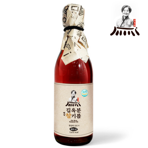 김옥분 옛날 참기름 통참깨 100% 저온압착 1+1, 2개, 300ml