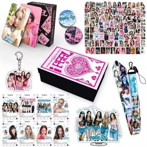 [(G)I-DLE]여자아이들 I feel 퀸카 Queencard앨범 선물세트 양면포카+스티커+엽서+폴라로이드, 02