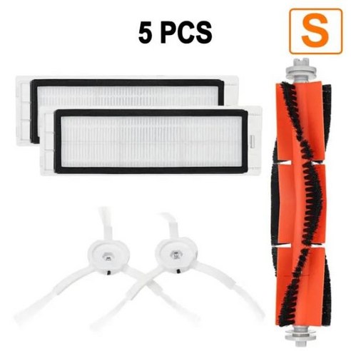 로봇 진공 청소기 Hepa 필터 메인 브러시 Xiaomi Mi 1 Roborock Max 액세서리 사이드, [01] 5pcs, 5개