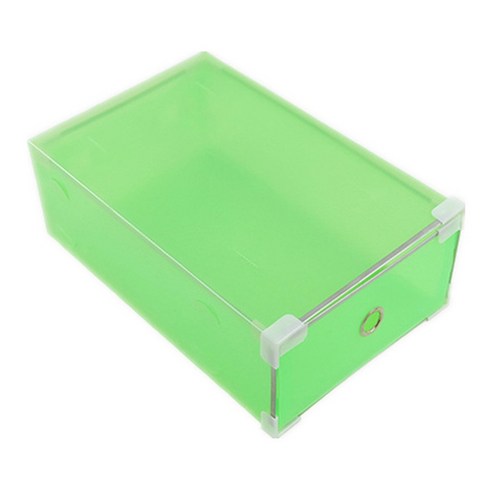 서랍 타입 반투명 스토리지 신발 상자 서랍장 옷장 저장 주최자 플라스틱, 31*20*11cm, 녹색