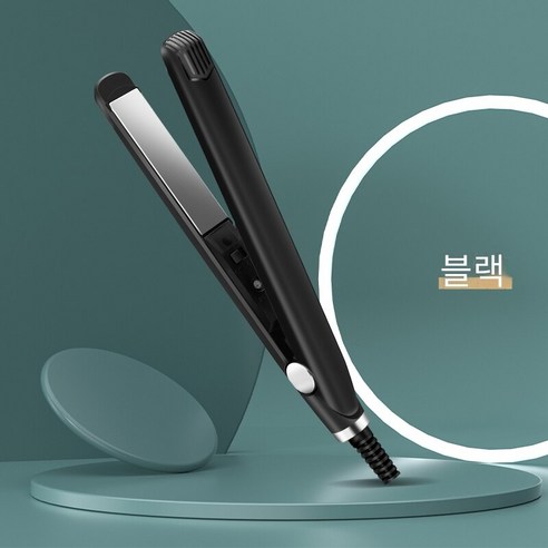 미니 부목 스트레이트 헤어 곱슬 머리 이중 목적 작은 공기 앞머리 짧은 머리 다림질 보드 기숙사 사용 가능한 전기 컬링 아이언, 빗 머리핀을 보내는 블랙 스플래시 잉크