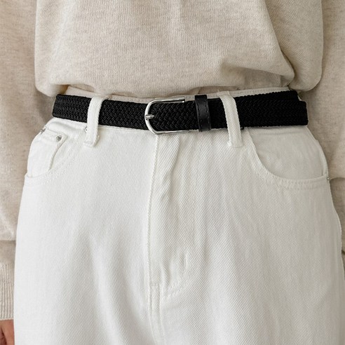 블루씨티 루버 베이직 구멍없는 고무줄 탄력 위빙 학생 벨트